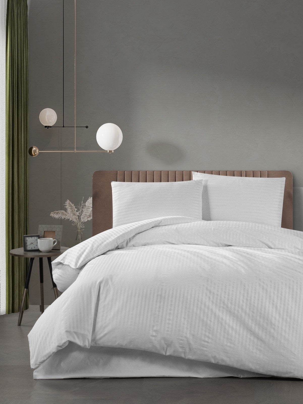 Lenjerie Damasc Policotton 2 pers Alb