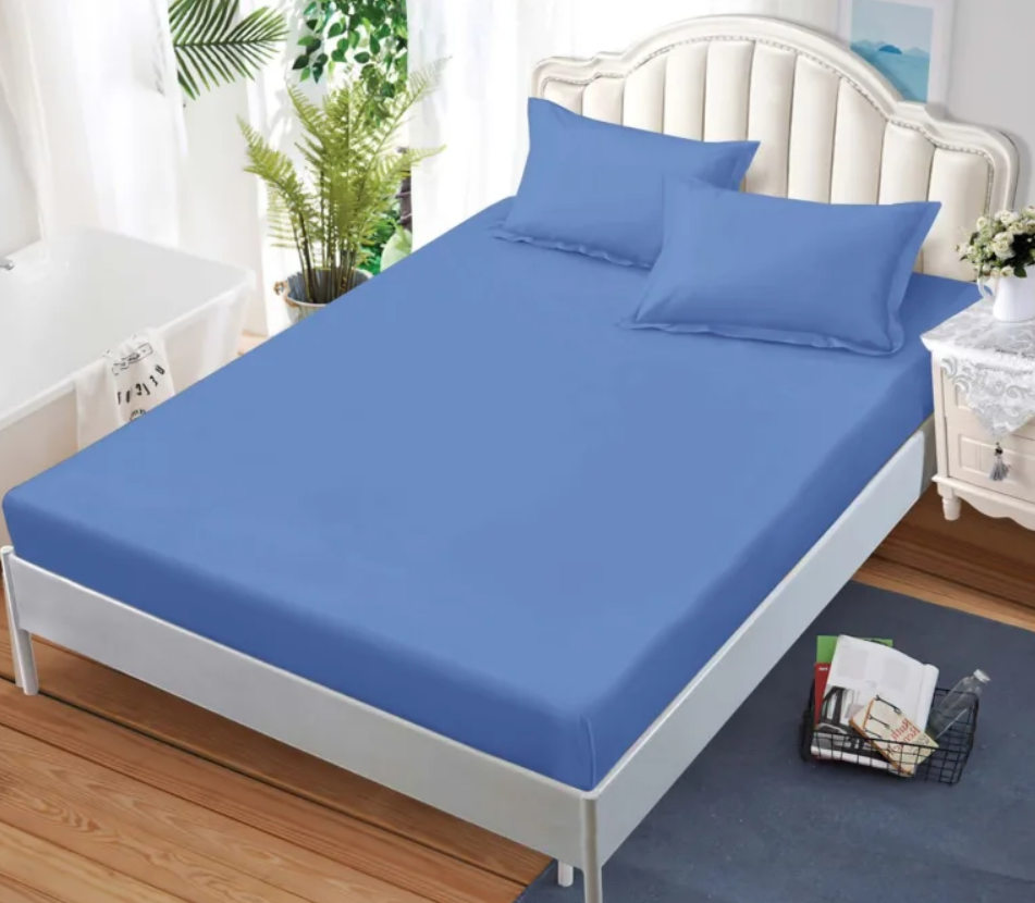 Husa Bumbac Organic 180x200 Albastru