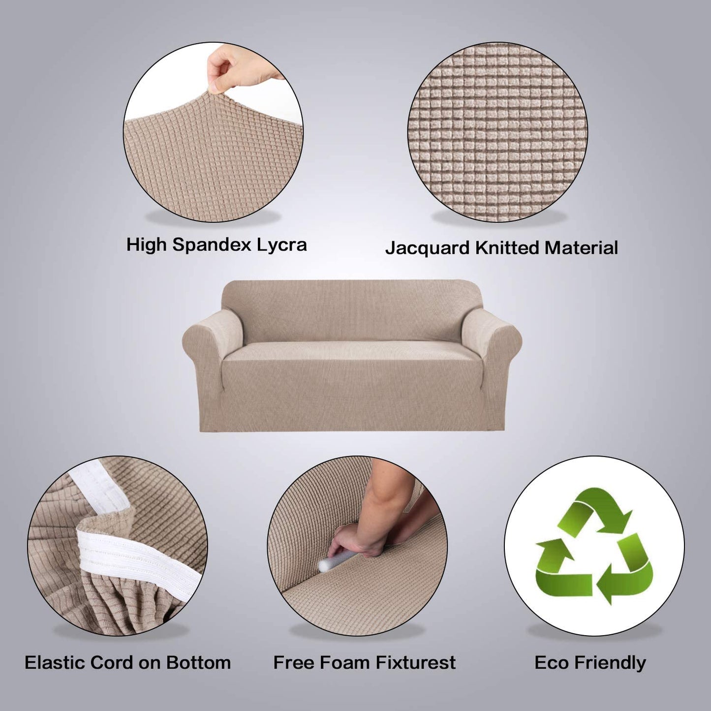 Husa canapea 3 locuri bej