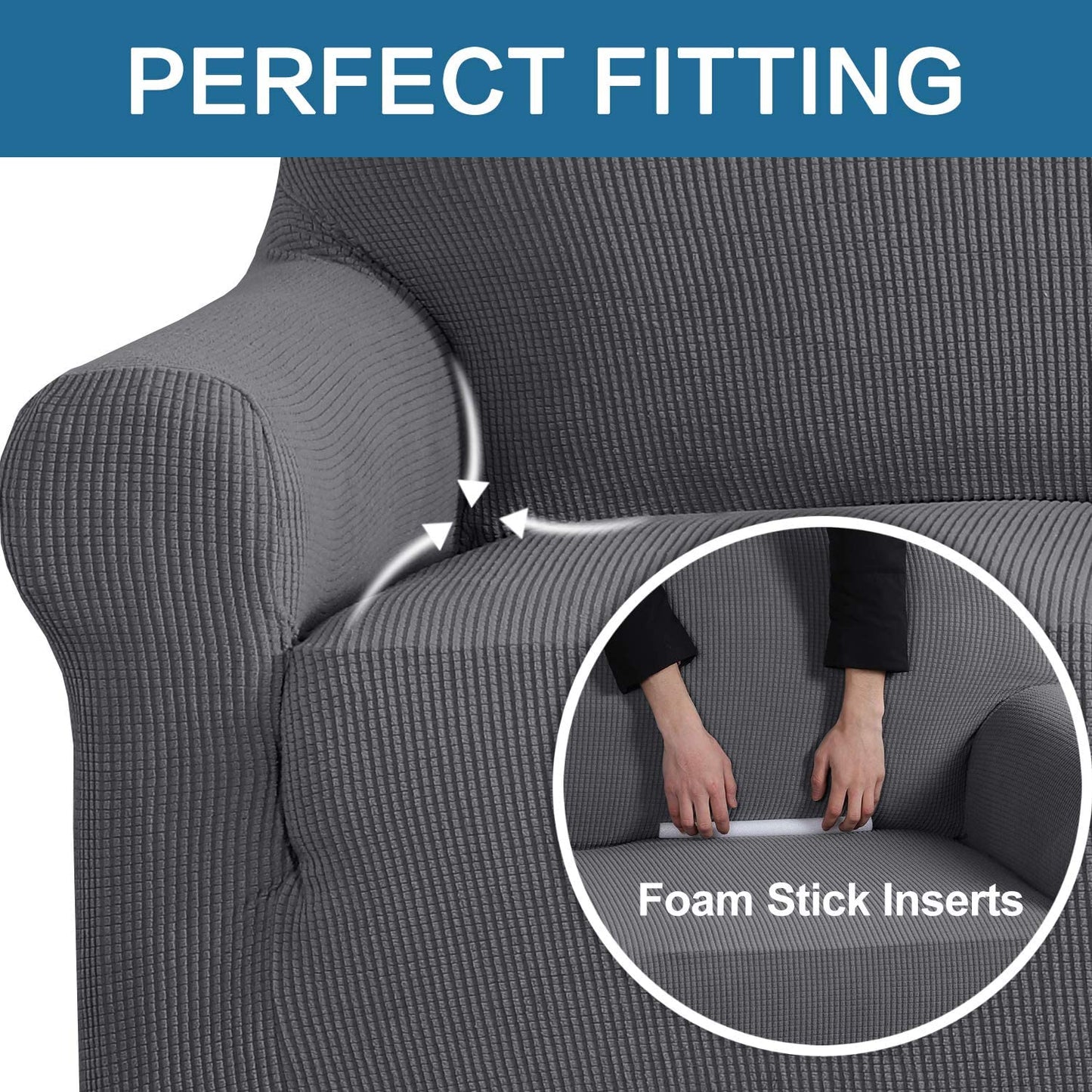 Husa canapea 3 locuri gri