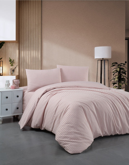 Lenjerie Damasc Policotton 2 pers Roz