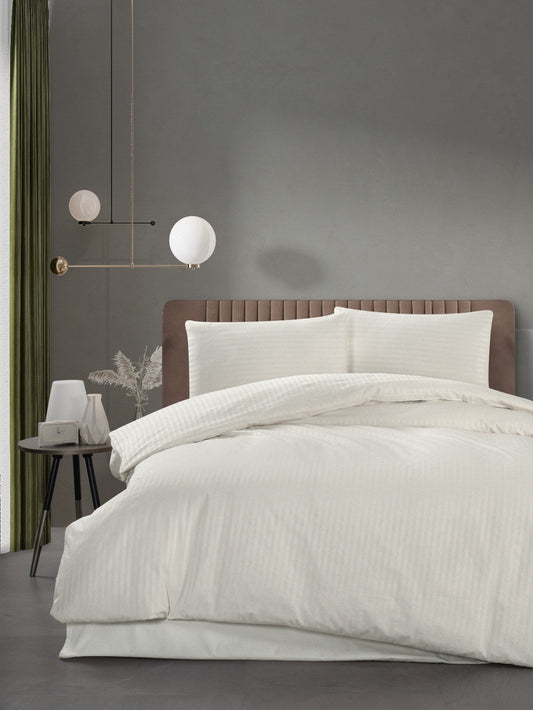 Lenjerie Damasc Policotton 2 pers Crem