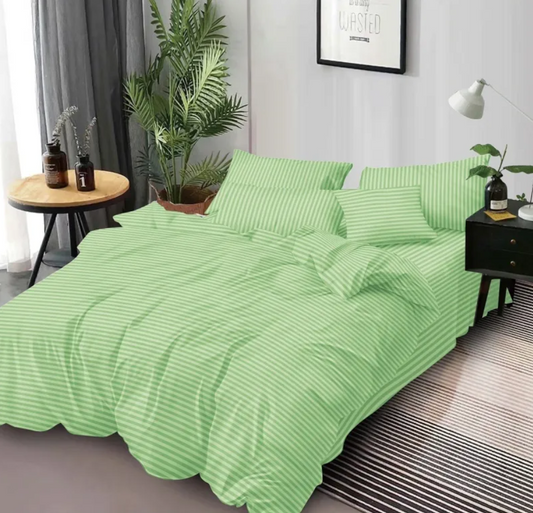 Lenjerie  Damasc Micro Satinat Verde 2 persoane