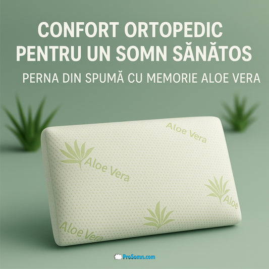 PERNA CERVICAL ALOE VERA DIN SPUMA CU MEMORIE
