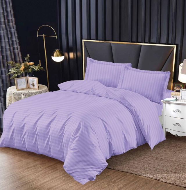 Lenjerie Single Damasc Micro Satinat Mov